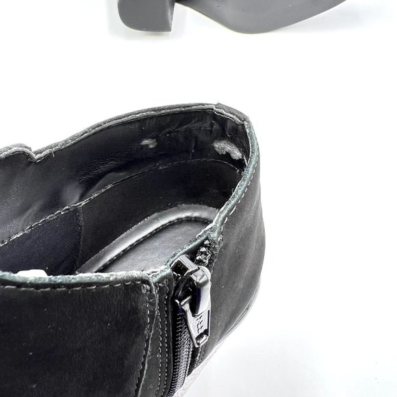 Kaanas Womens Black Leather Block Heel Ankle Boots Booties Size 7M - Picture 12 of 13